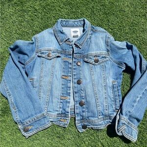 Old Navy Blue Denim Jacket with Button Accents